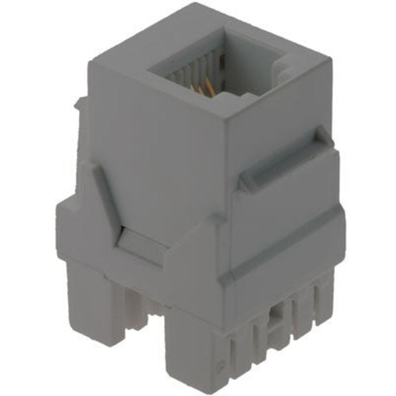 adorne ACRJ25M1 RJ25 Phone Jack, White
