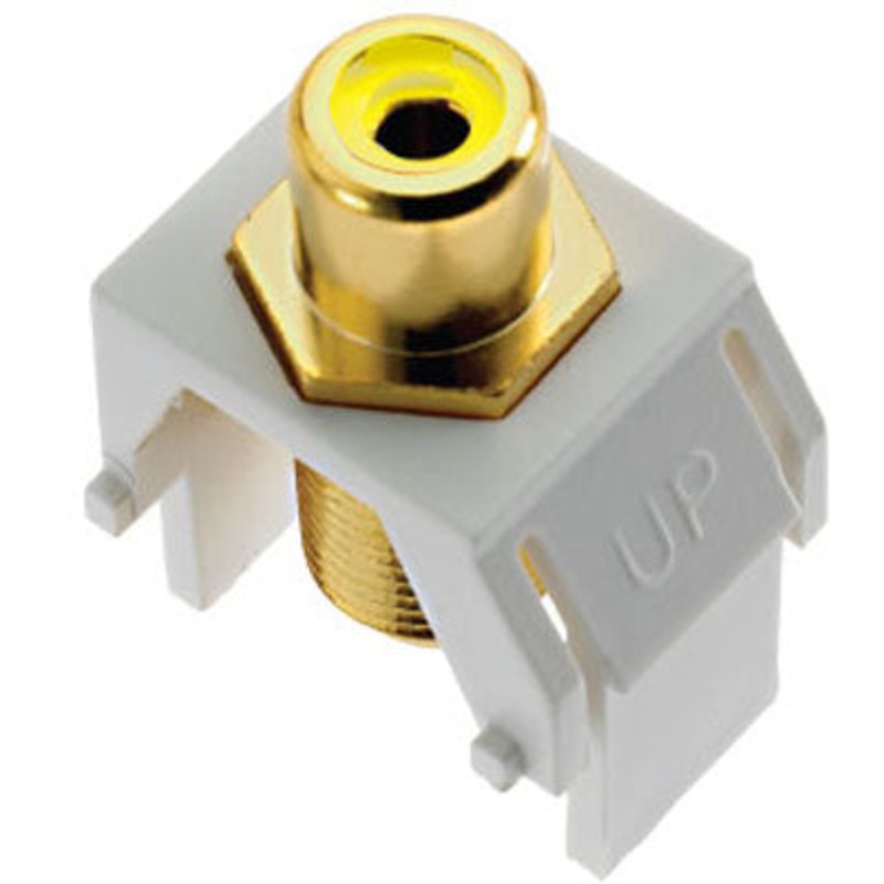 adorne ACYRCAFW1 Composite Video RCA To F-Connector, White