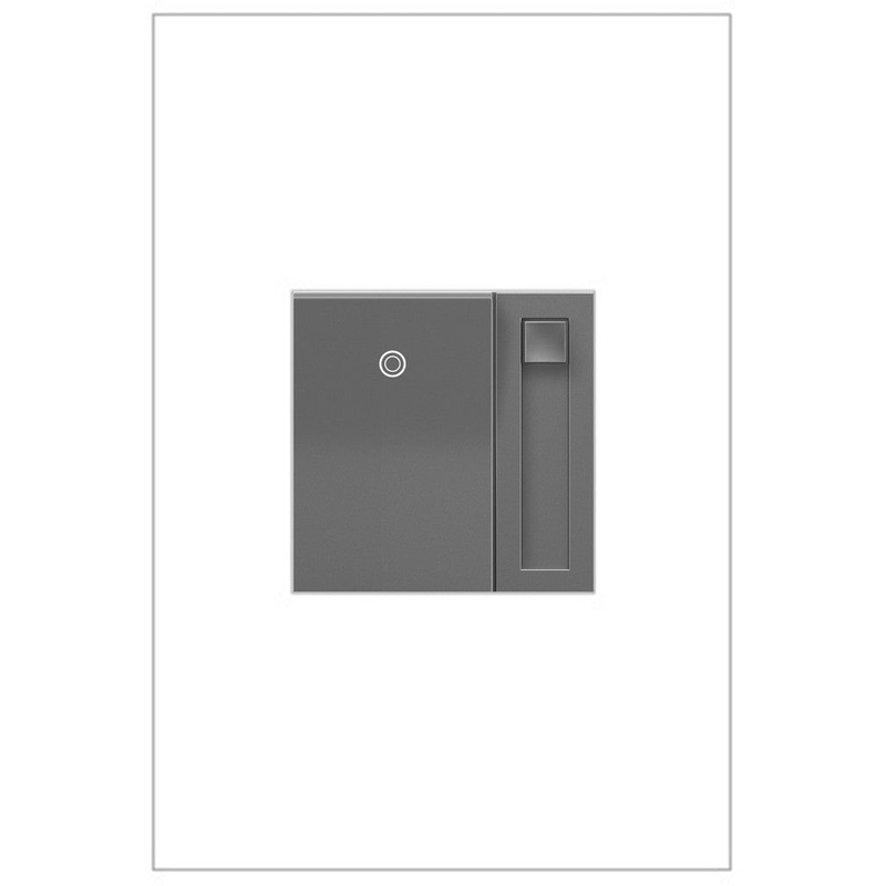 adorne ADPD453LM2 450W CFL/LED Paddle Dimmer, Magnesium, with Microban