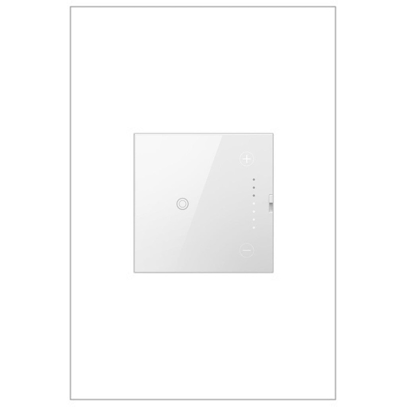 adorne ADTH4FBL3PW4 0-10V Touch Dimmer, White, with Microban
