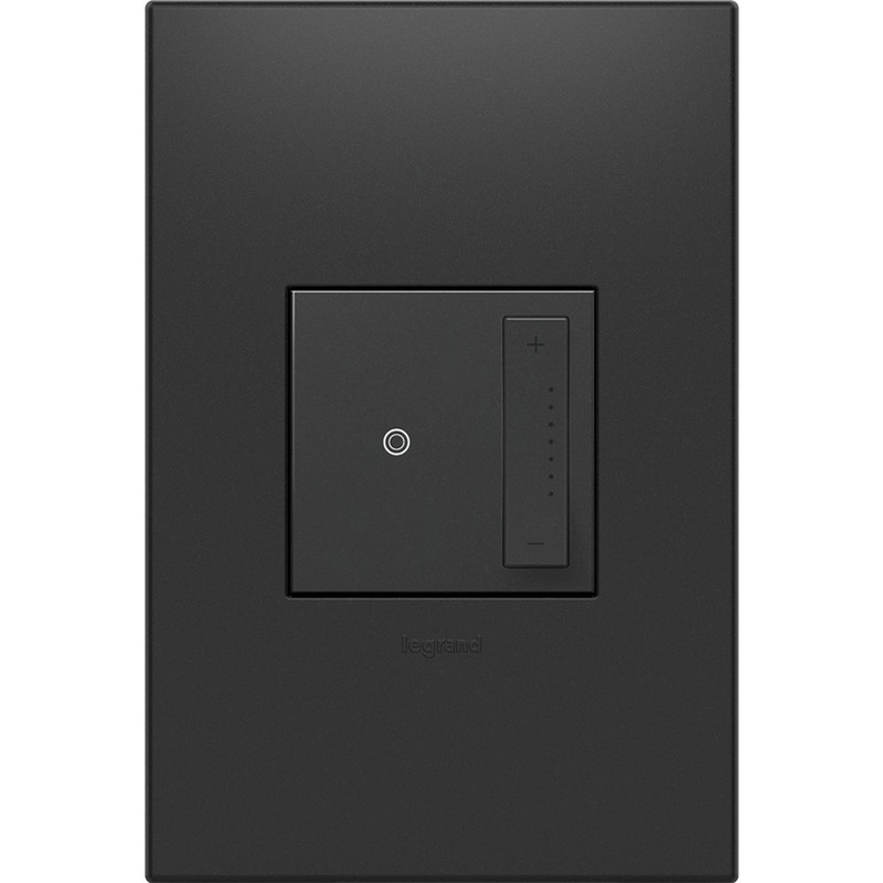adorne ADTP4FBL3PG4 0-10V sofTap Dimmer, Graphite, with Microban