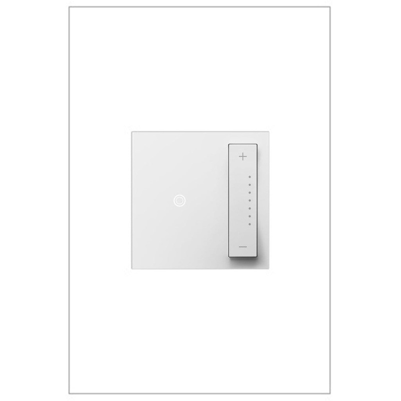 adorne ADTP4FBL3PW4 0-10V sofTap Dimmer, White, with Microban
