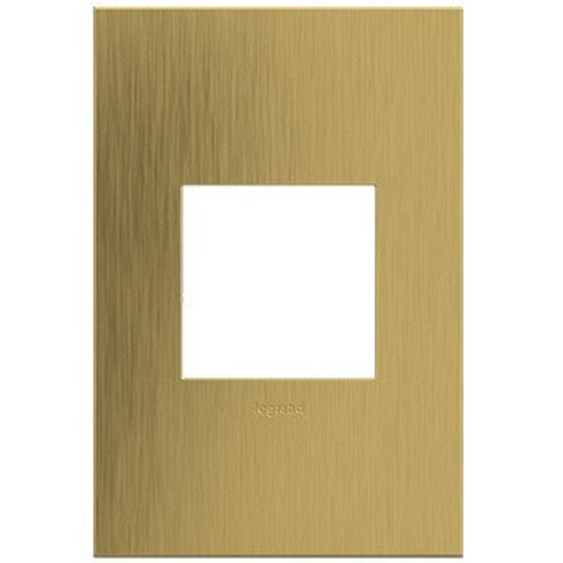 adorne AWC1G2BSB4 Brushed Satin Brass One-Gang Screwless Wall Plate