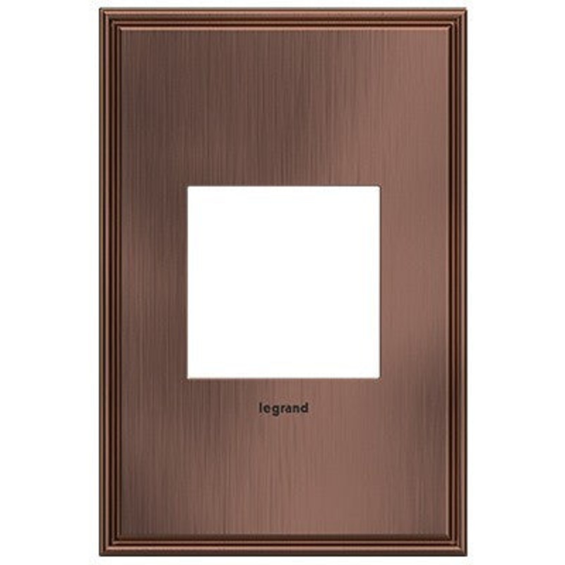 adorne AWC1G2MAC4 Matte Antique Copper One-Gang Screwless Wall Plate
