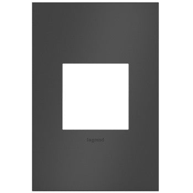 adorne AWC1G2SBL4 Satin Black One-Gang Screwless Wall Plate
