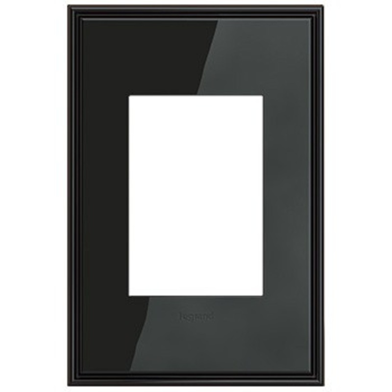 adorne AWC1G3BLN4 Black Nickel One-Gang-Plus Screwless all Plate