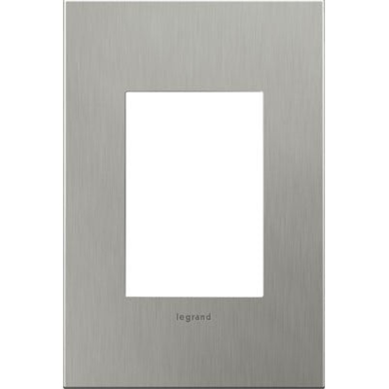 adorne AWC1G3BS4 Brushed Stainless Steel One-Gang-Plus Screwless Wall Plate