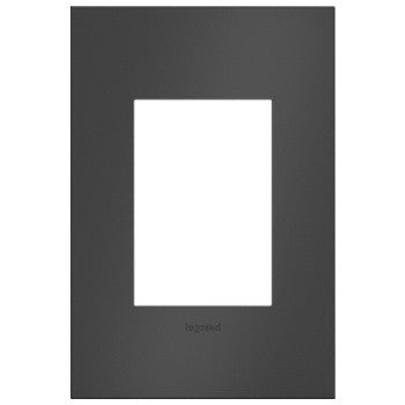 adorne AWC1G3SBL4 Satin Black One-Gang-Plus Screwless Wall Plate