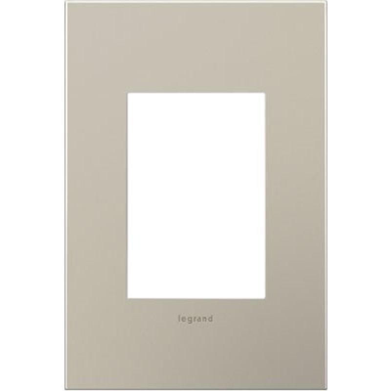 adorne AWC1G3SN4 Satin Nickel One-Gang-Plus Screwless Wall Plate