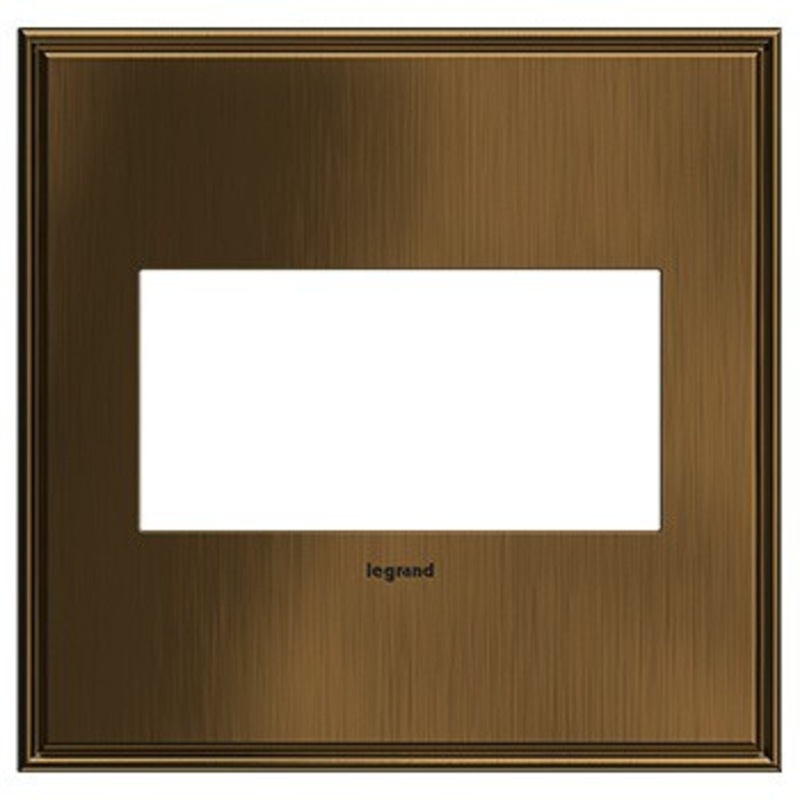 adorne AWC2GCOF4 Coffee Two-Gang Screwless Wall Plate
