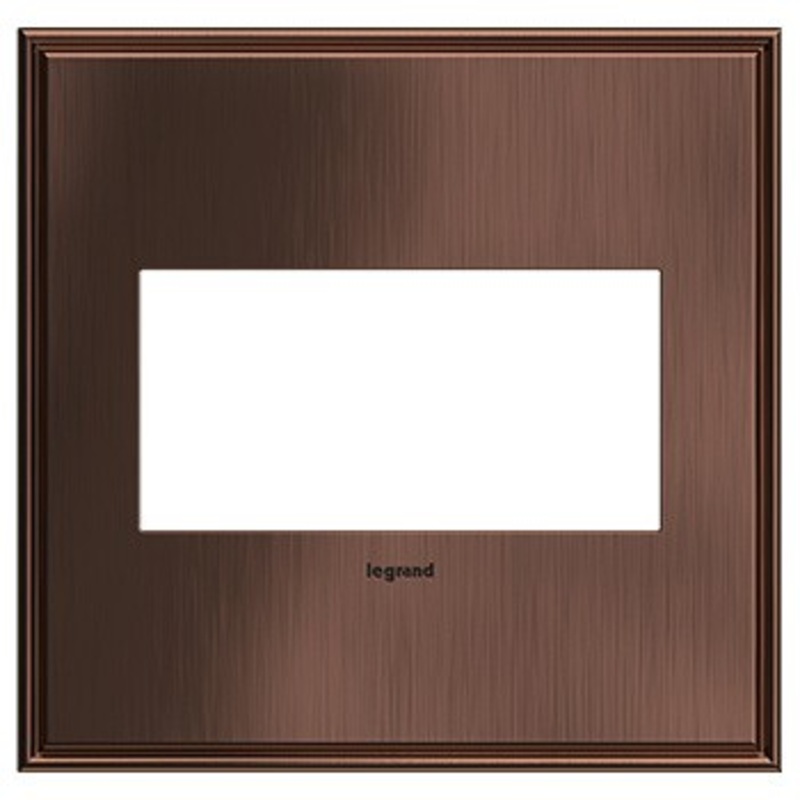 adorne AWC2GMAC4 Matte Antique Copper Two-Gang Screwless Wall Plate