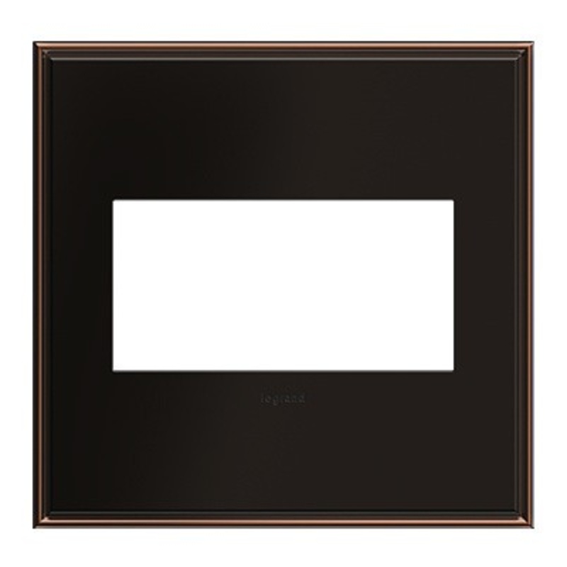 adorne AWC2GOB4 Oil-Rubbed Bronze Two-Gang Screwless Wall Plate