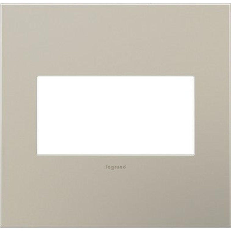 adorne AWC2GSN4 Satin Nickel Two-Gang Screwless Wall Plate
