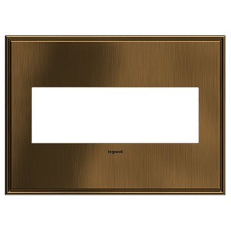 adorne AWC3GCOF4 Coffee Three-Gang Screwless Wall Plate