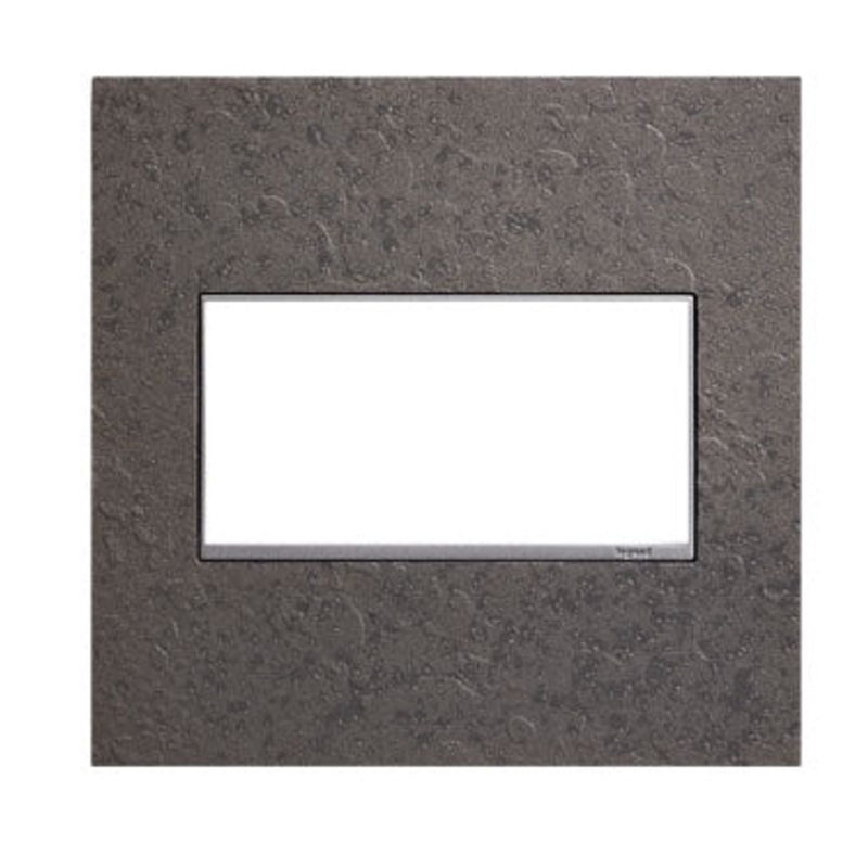adorne AWM2GHFFE1 Screwless 2-Gang Wall Plate, Natural Iron