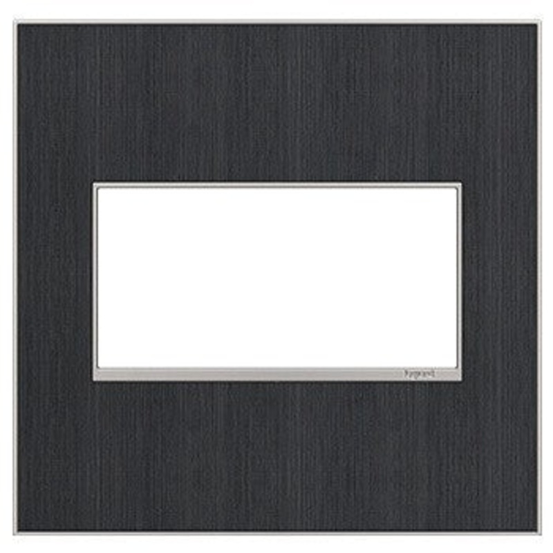 adorne AWM2GRG4 Rustic Grey Two-Gang Screwless Wall Plate