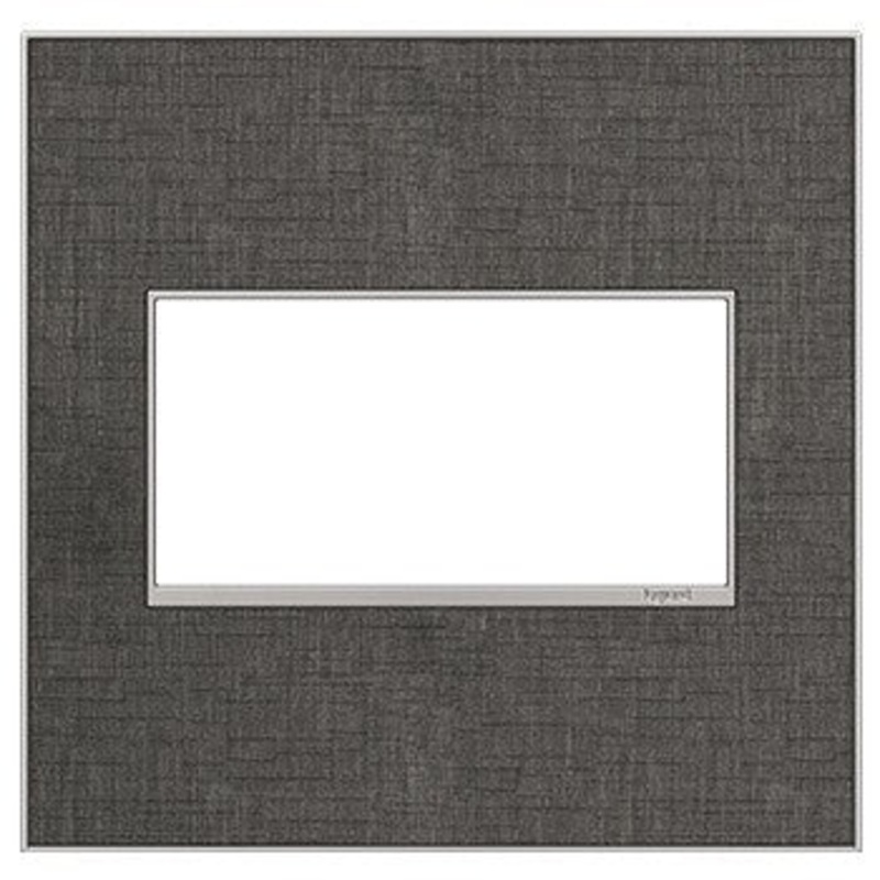 adorne AWM2GSL4 Slate Linen Two-Gang Screwless Wall Plate