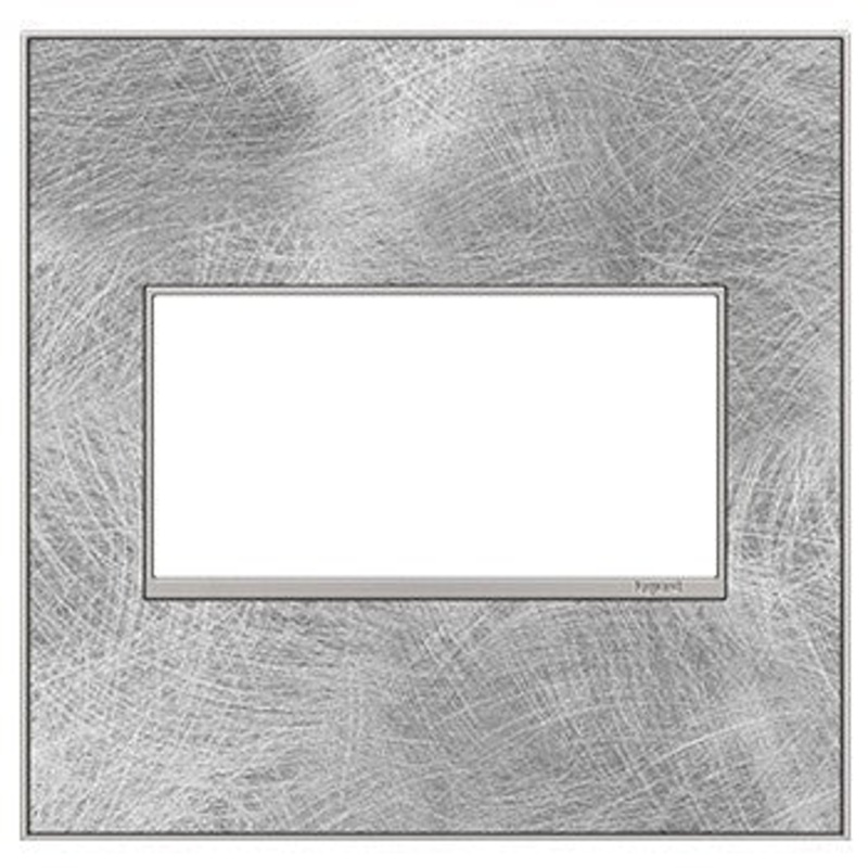 adorne AWM2GSP4 Spiraled Stainless Two-Gang Screwless Wall Plate