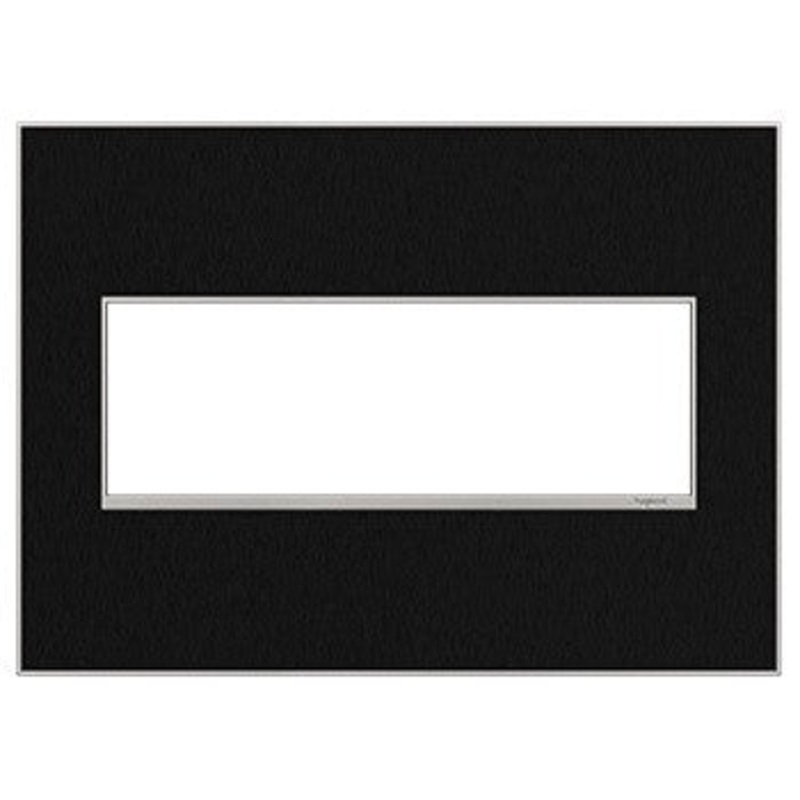 adorne AWM3GBLS4 Black Stainless Three-Gang Screwless Wall Plate