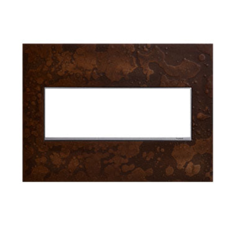 adorne AWM3GHFBR1 Screwless 3-Gang Wall Plate, Bronze