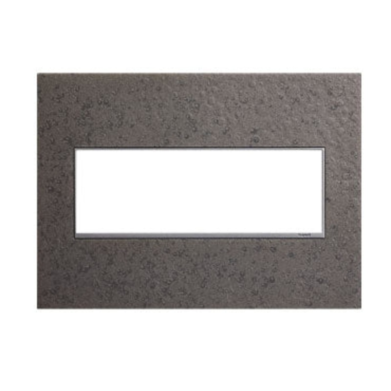 adorne AWM3GHFFE1 Screwless 3-Gang Wall Plate, Natural Iron