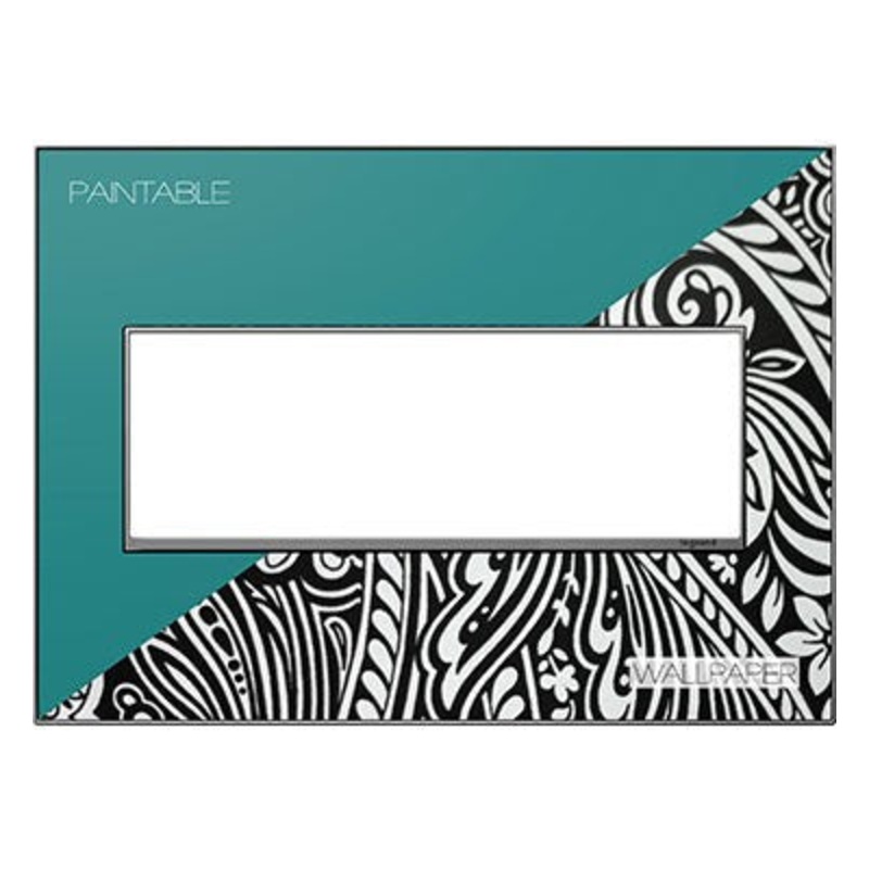 adorne AWM3GM4 Custom Three-Gang Screwless Wall Plate, Magnesium Trim