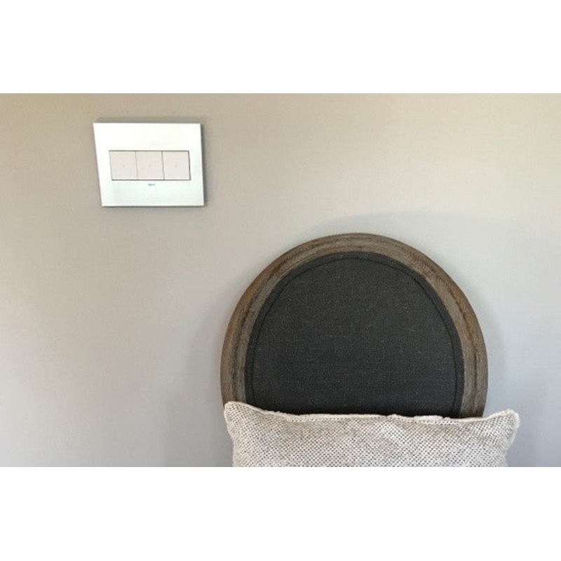 adorne AWM3GMS4 Brushed Stainless Three-Gang Screwless Wall Plate