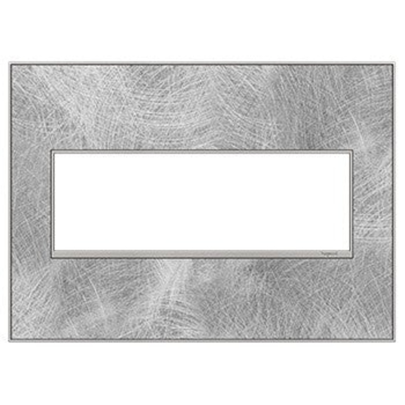adorne AWM3GSP4 Spiraled Stainless Three-Gang Screwless Wall Plate