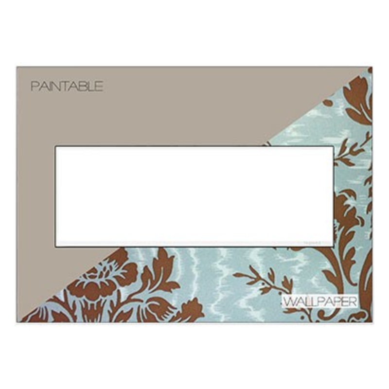 adorne AWM3GW4 Custom Three-Gang Screwless Wall Plate, White Trim