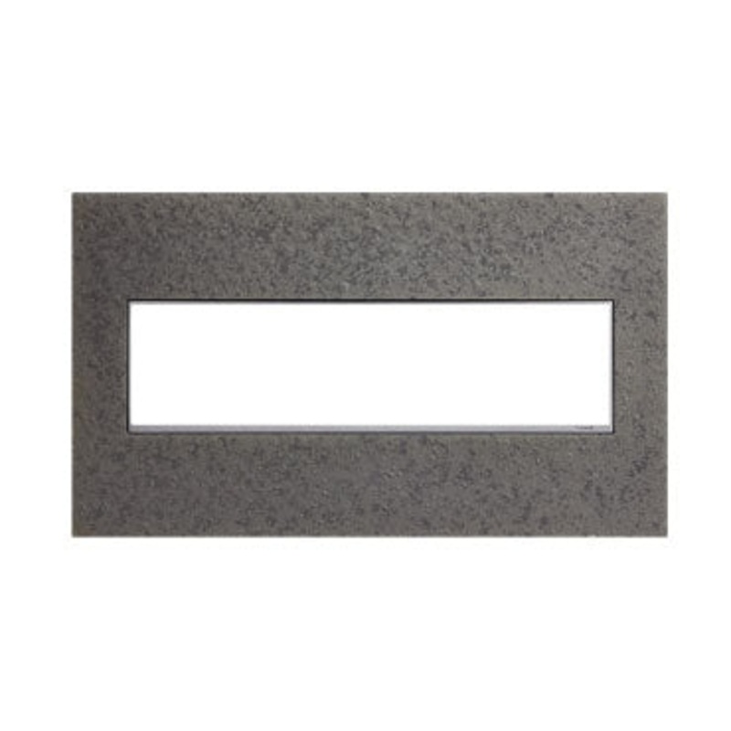 adorne AWM4GHFFE1 Screwless 4-Gang Wall Plate, Natural Iron