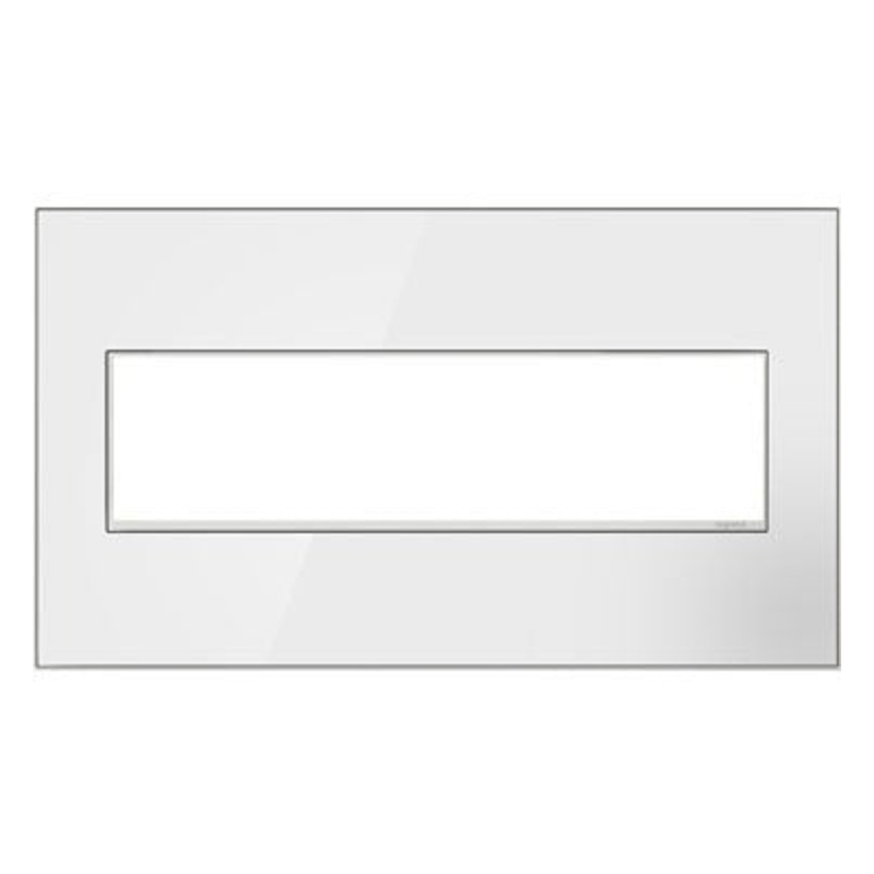 adorne AWM4GMW4 Mirror White Four-Gang Screwless Wall Plate