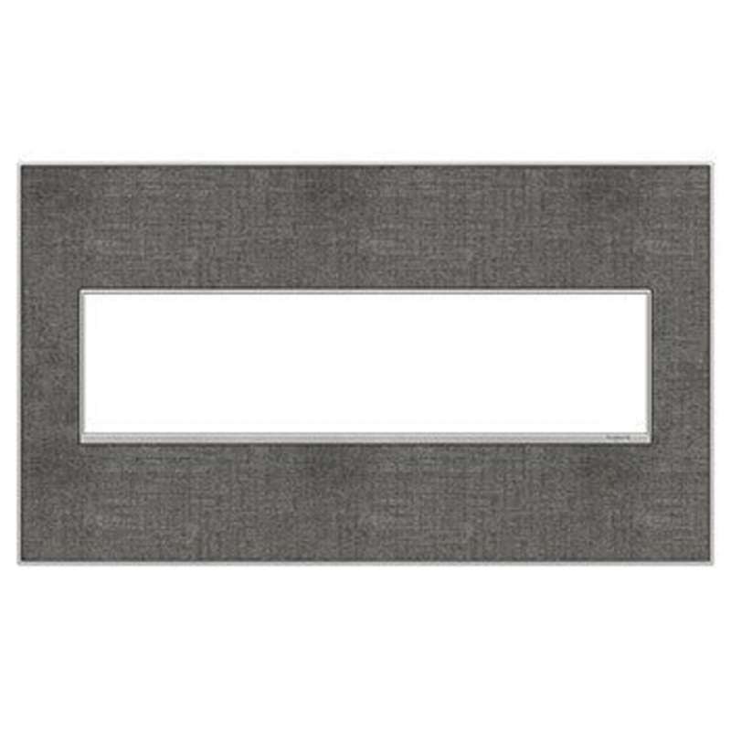 adorne AWM4GSL4 Slate Linen Four-Gang Screwless Wall Plate