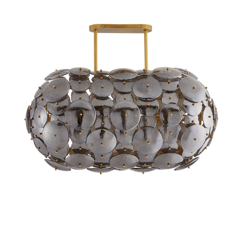 Arteriors 89491 Nebula Eight Light Chandelier Smoke Luster (Discontinued)