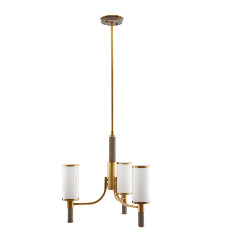 Arteriors 89497 Paulino Three Light Chandelier Opal (Discontinued)