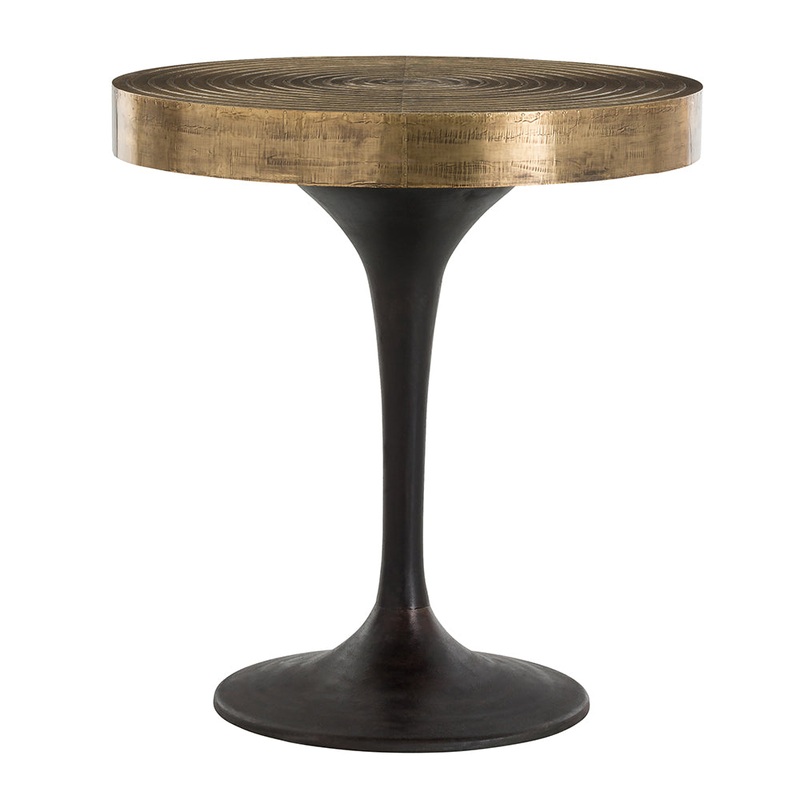 Arteriors 6155 Daryl Side Table Antique Brass