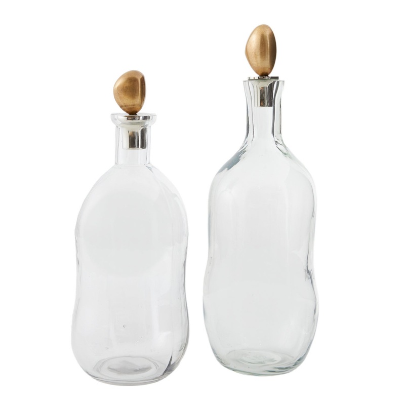 Arteriors 6957 Stavros Decanters, Set of 2 Clear