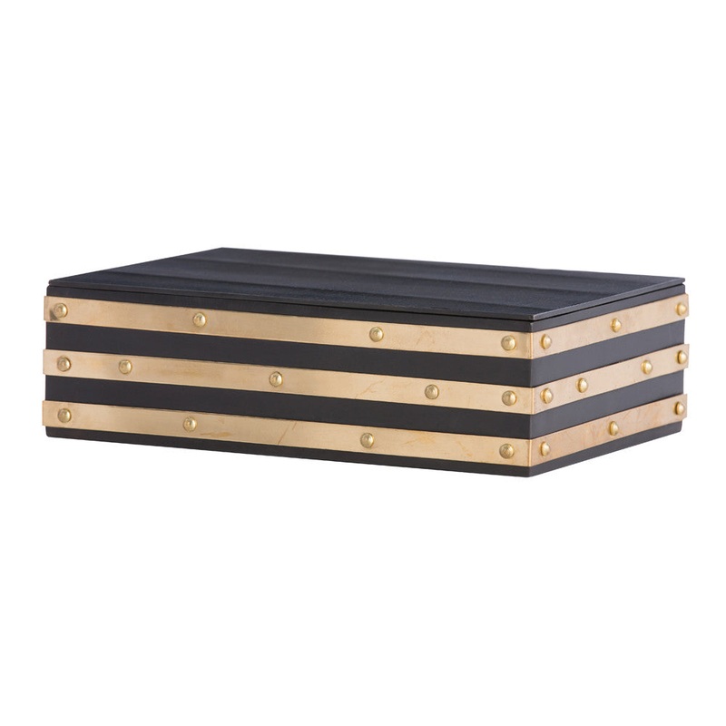 Arteriors 6972 Rinny Box Natural Iron/Polished Brass
