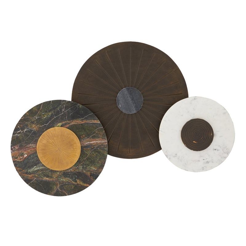 Arteriors 6979 Rhodes Wall Plaques, Set of 3 Jungle