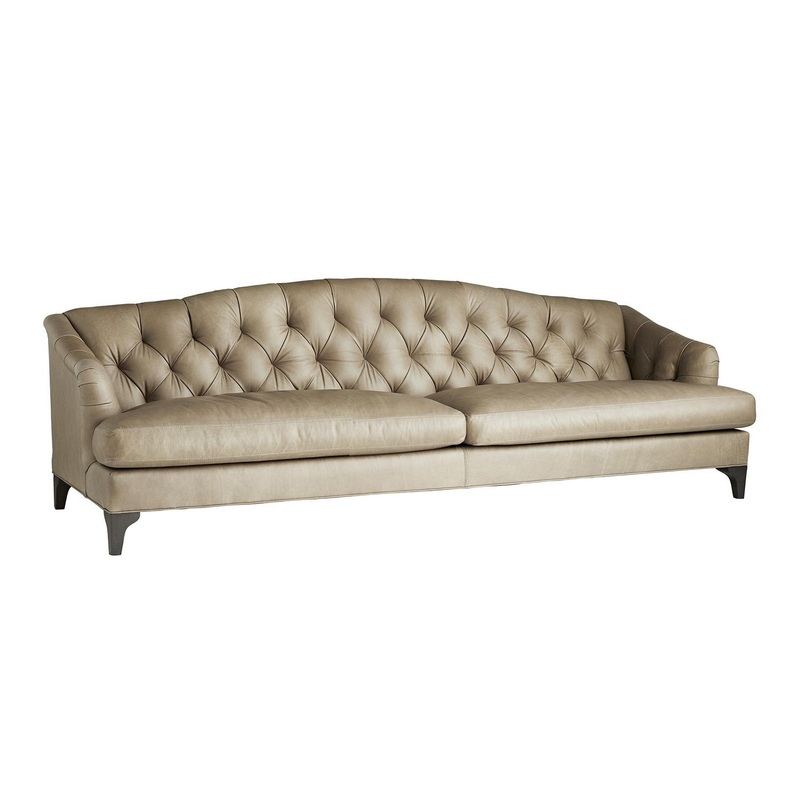 Arteriors 8121 Klein Sofa Mushroom Leather