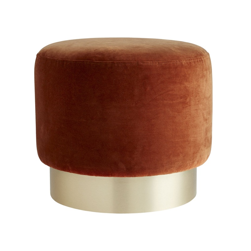 Arteriors 8140 Avalon Ottoman Persimmon