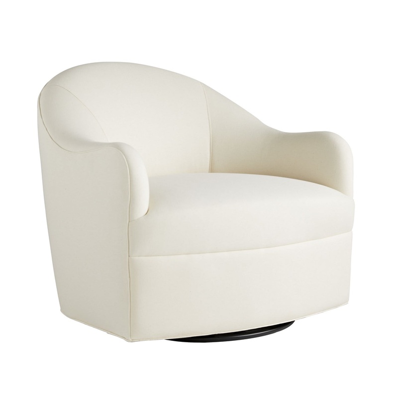 Arteriors 8144 Delfino Chair with Swivel White
