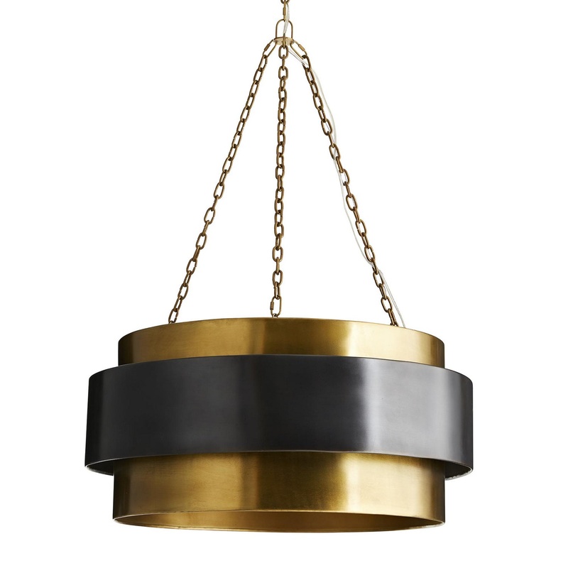 Arteriors 84015 Nolan Four Light Pendant Vintage Brass