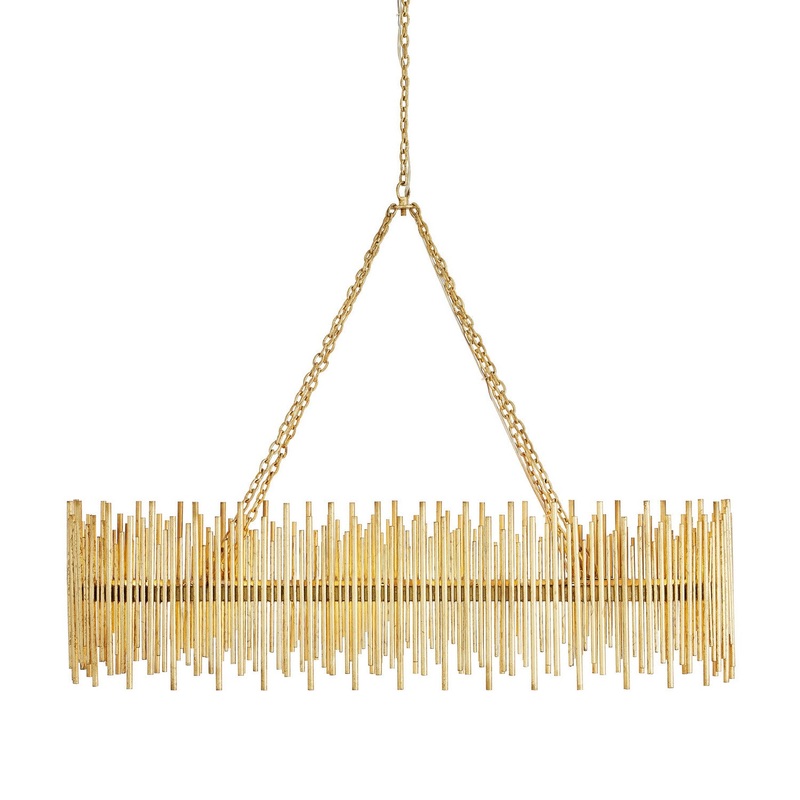Arteriors 84038 Prescott Ten Light Chandelier Gold Leaf