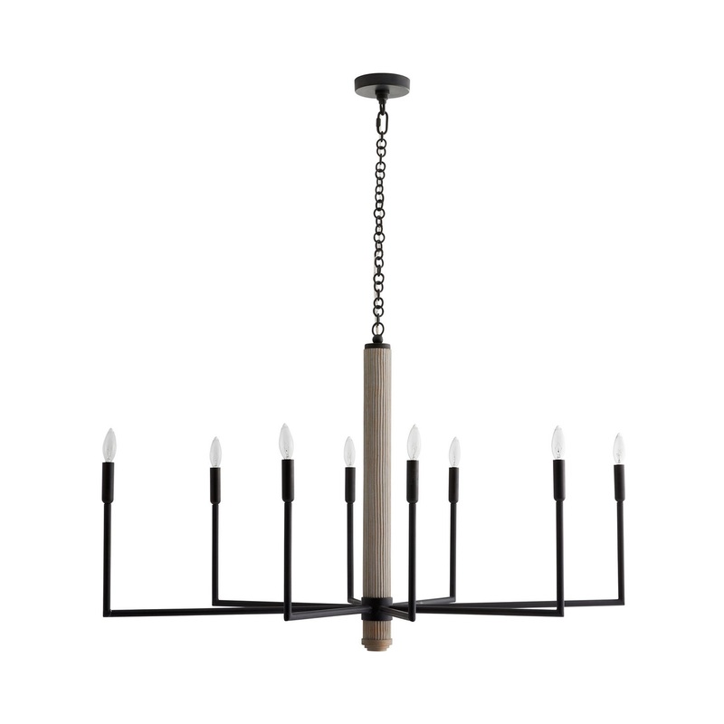 Arteriors 84068 Orlando Eight Light Chandelier Blackened Iron