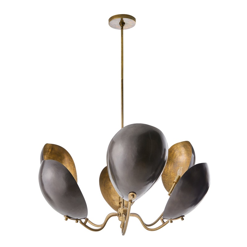 Arteriors 84072 Savo Six Light Chandelier Bronze