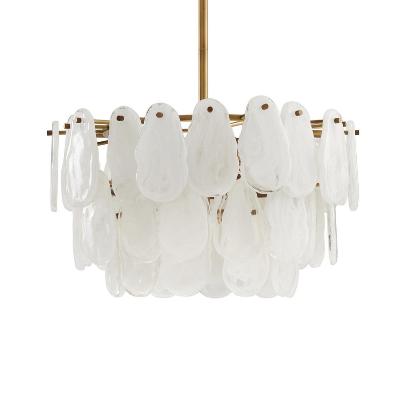Arteriors 89454 Leon Three Light Chandelier Antique Brass