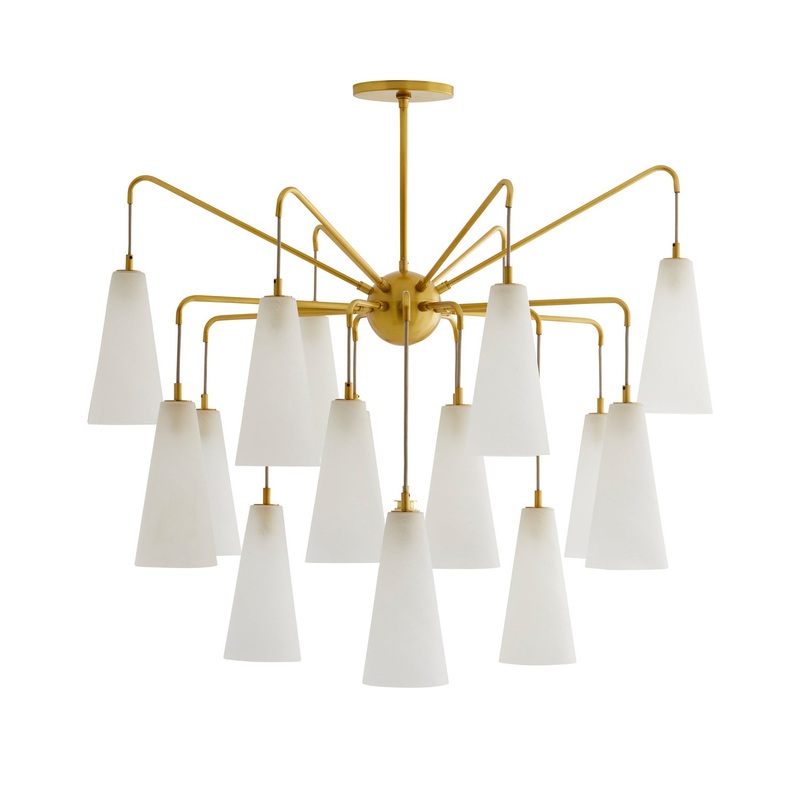 Arteriors 89472 Mika 18 Light Chandelier Opal Swirl