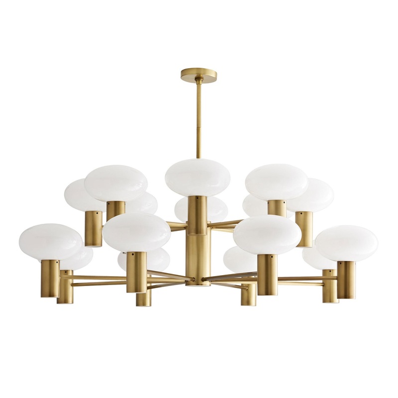 Arteriors 89628 Bentley 16 Light Chandelier Antique Brass