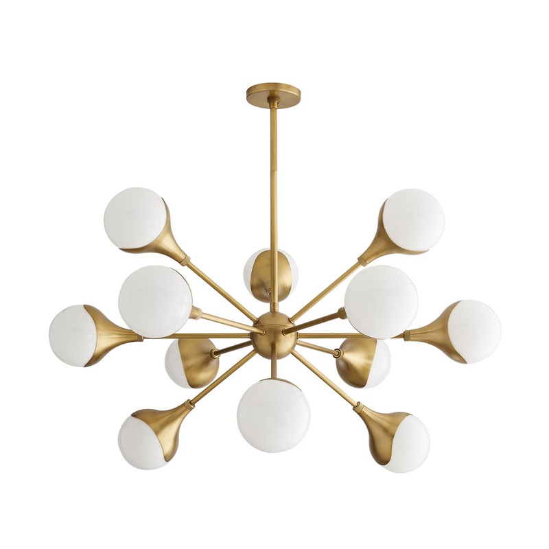 Arteriors 89631 Augustus 12 Light Chandelier Antique Brass (Discontinued)