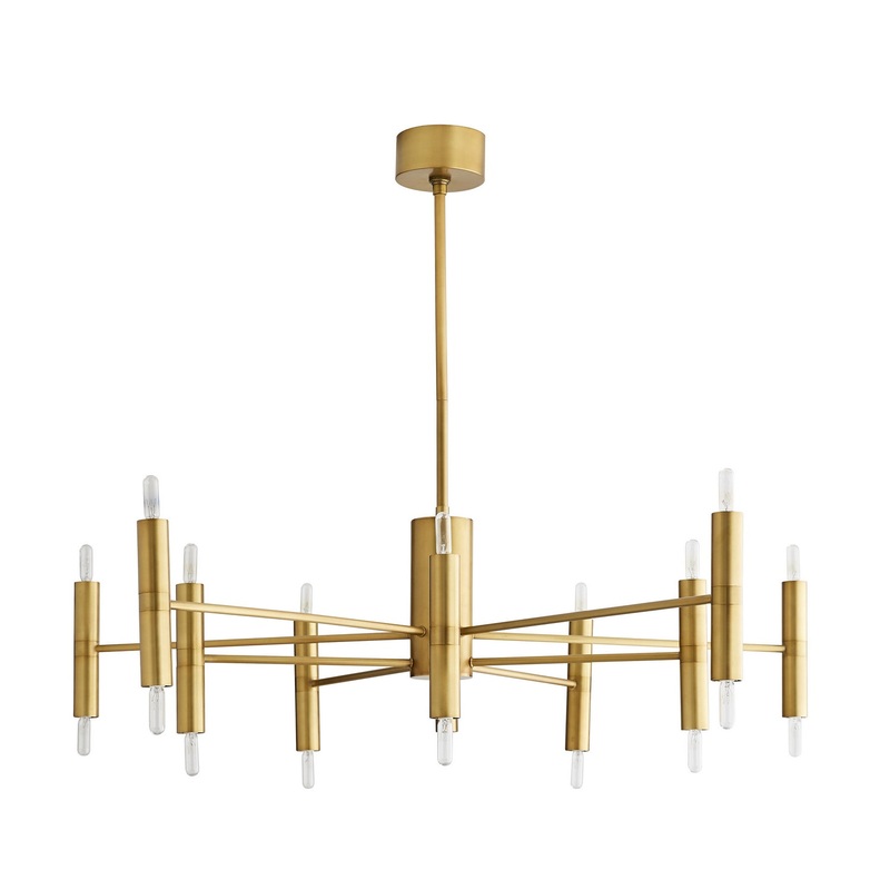 Arteriors 89633 Bozeman 20 Light Chandelier Antique Brass